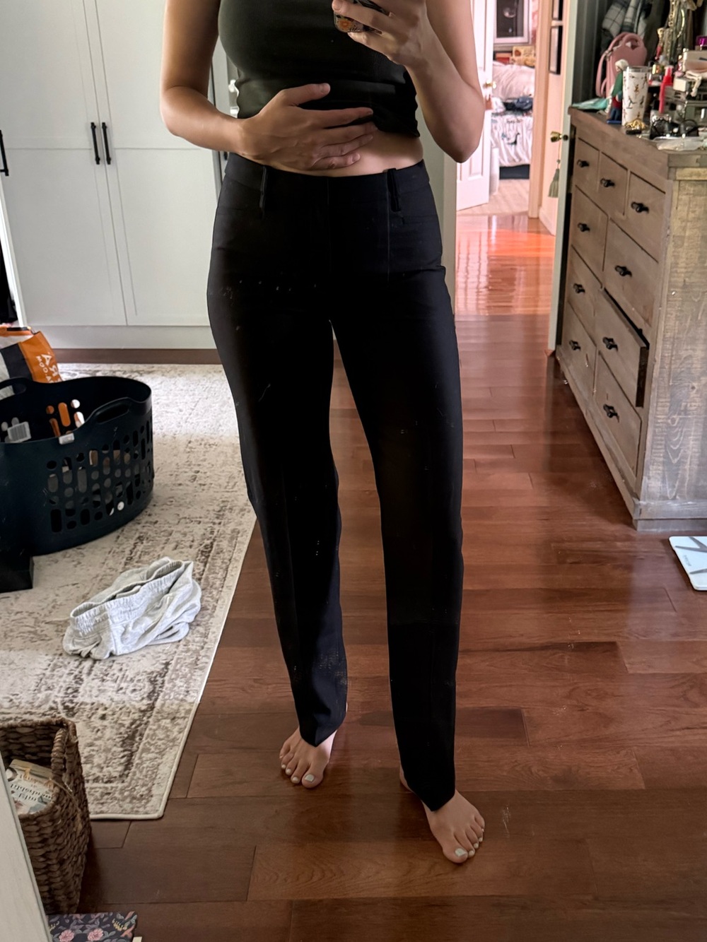 Banana Republic Classic Black Dress Pants 6 tall